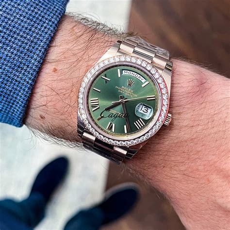 rolex green day date|Rolex Day-Date 40mm.